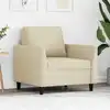 Image de vidaXL Fauteuil Crème 60 cm Similicuir