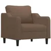 Image de vidaXL Massage, Chaise de Relaxation avec Coussin, Siège avec Accoudoirs et Dossier, Fauteuil TV de Salle de Séjour, Moderne, Marron Tissu