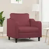 Image de vidaXL Fauteuil Rouge bordeaux 60 cm Tissu