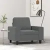 Image de vidaXL Fauteuil Gris foncé 60 cm Tissu