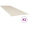 Image de vidaXL Lattes de rechange pour sommier avec 34 lattes, 2 pièces, 90 x 200 cm