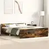 Image de vidaXL Cadre de lit sans matelas chêne fumé 140x200 cm