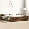 Image de vidaXL Cadre de lit sans matelas chêne fumé 180x200 cm