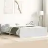 Image de vidaXL Cadre de lit sans matelas blanc 120x190 cm