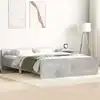 Image de vidaXL Cadre de lit sans matelas gris béton 135x190 cm