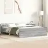 Image de vidaXL Cadre de lit sans matelas sonoma gris 135x190 cm