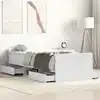 Image de vidaXL Cadre de lit sans matelas blanc 100x200 cm