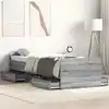 Image de vidaXL Cadre de lit sans matelas sonoma gris 90x200 cm