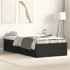 Image de vidaXL Cadre de lit sans matelas noir 90x190 cm