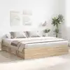 Image de vidaXL Cadre de lit sans matelas chêne sonoma 200x200 cm