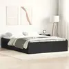 Image de vidaXL Cadre de lit sans matelas noir 120x190 cm