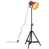 Image de vidaXL Lampadaire 25 W rouge délavé 35x35x65/95 cm E27, lampe, lampe sur pied, lampe industrielle, lumière, lampe de lecture, éclairage
