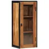 Image de vidaXL Armoire de salle de bain murale bois massif d'acacia et fer