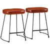 Image de vidaXL Tabourets de bar lot de 2 marron foncé 40x29,5x53 cm