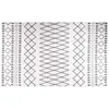 Image de vidaXL Tapis Lavable, Moquette de Sol, Tapis de Zone, Carpette Lavable, Décoration de Maison Intérieur, Moderne, Noir et Blanc 120x170 cm Antidérapant