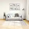 Image de vidaXL Tapis lavable noir et blanc 120x170 cm antidérapant