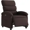 Image de Fauteuil inclinable électrique Marron foncé Tissu