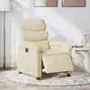 Image de vidaXL Fauteuil inclinable électrique Crème Tissu