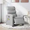 Image de vidaXL Fauteuil de massage inclinable électrique gris clair tissu