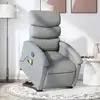 Image de vidaXL Fauteuil de massage inclinable Gris clair Tissu