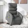 Image de vidaXL Fauteuil de massage inclinable Gris foncé Tissu