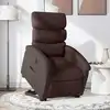 Image de vidaXL Fauteuil inclinable électrique marron foncé tissu