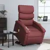 Image de vidaXL Fauteuil inclinable de massage électrique rouge bordeaux