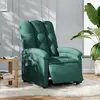 Image de vidaXL Fauteuil inclinable électrique Vert foncé Tissu