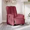 Image de vidaXL Fauteuil de massage inclinable électrique Rouge bordeaux Tissu