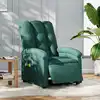 Image de vidaXL Fauteuil de massage inclinable électrique Vert foncé Tissu
