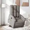 Image de vidaXL Fauteuil inclinable de massage Taupe Tissu
