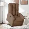 Image de vidaXL Fauteuil inclinable électrique marron tissu