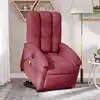 Image de vidaXL Fauteuil inclinable de massage électrique Rouge bordeaux Tissu