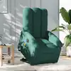 Image de vidaXL Fauteuil inclinable de massage électrique Vert foncé Tissu