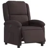Image de vidaXL Fauteuil Inclinable Électrique, Chaise de Relaxation avec Dossier et Repose-Pied Réglables, Siège de Salon, Moderne, Marron Foncé Tissu