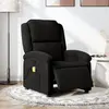 Image de vidaXL Fauteuil de massage inclinable électrique Noir Tissu