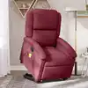 Image de vidaXL Fauteuil inclinable rouge bordeaux tissu