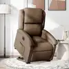 Image de vidaXL Fauteuil inclinable électrique marron tissu