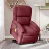Image de vidaXL Fauteuil inclinable de massage électrique Rouge bordeaux Tissu