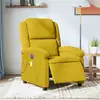 Image de vidaXL Fauteuil inclinable de massage électrique jaune velours