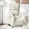 Image de vidaXL Fauteuil de massage inclinable Crème Velours