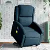 Image de vidaXL Fauteuil de massage inclinable Bleu Velours