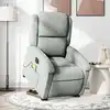 Image de vidaXL Fauteuil inclinable de massage électrique gris clair velours