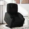 Image de vidaXL Fauteuil inclinable noir tissu