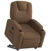 Image de vidaXL Fauteuil Inclinable, Chaise de Relaxation avec Dossier et Repose-Pied Réglables, Siège de Salon Salle de Séjour, Moderne, Marron Tissu