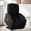 Image de vidaXL Fauteuil de massage inclinable Noir Tissu