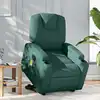 Image de vidaXL Fauteuil inclinable de massage Vert foncé Tissu