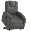 Image de vidaXL Fauteuil Inclinable Électrique, Chaise de Relaxation avec Dossier et Repose-Pied Réglables, Siège de Salon, Moderne, Gris Foncé Tissu