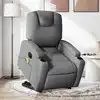 Image de vidaXL Fauteuil inclinable de massage électrique Gris foncé Tissu
