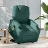 Image de vidaXL Fauteuil inclinable de massage électrique Vert foncé Tissu